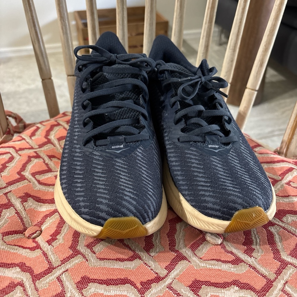 Hoka Men's Black and Tan Athletic Shoes